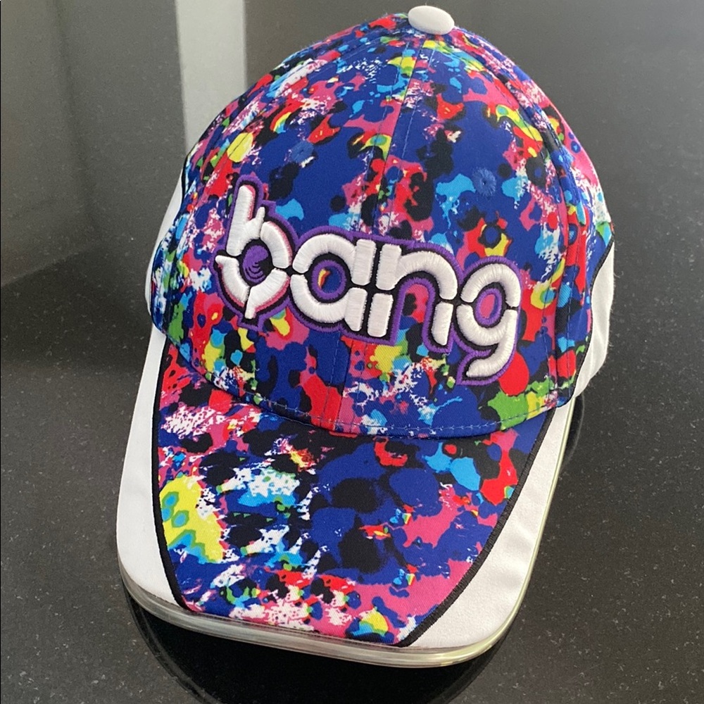 NWOT Bang Energy Sports Drink Multicolor Snapback Baseball Cap Light Up Bill